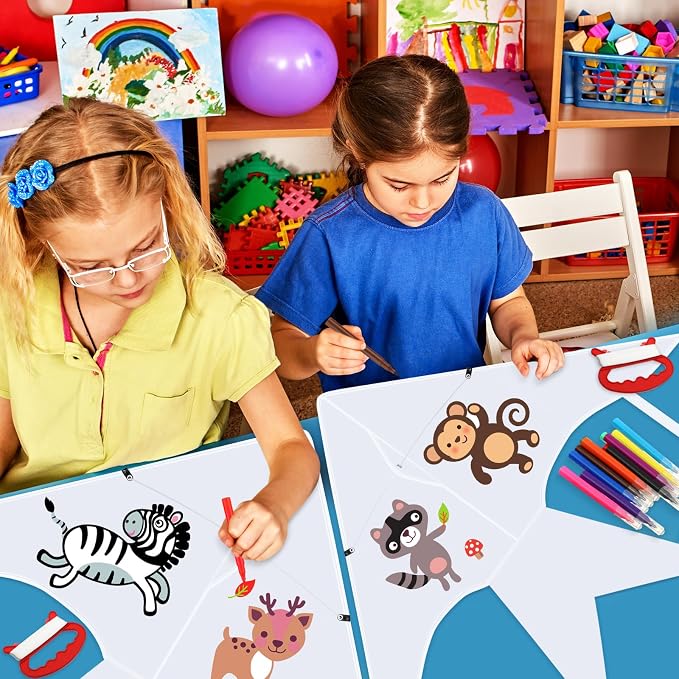 Libima 100 Pcs DIY Blank Kites for Kids Bulk Large Kite Making Kit Easy to Fly - Image 3