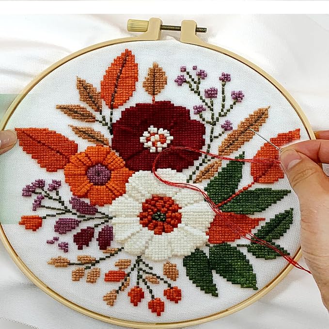 Zhenqing Floral Bouquet Cross Stitch Kit - Image 7