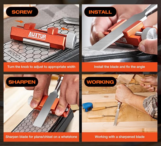 chisel sharpening jig with Honing Guide Tool Set - Image 7
