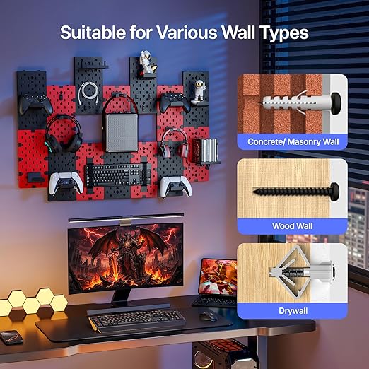 PEGZONE Controller and Headphone Holder Wall Mount, Controller Stand, Disc - Image 5