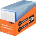 200 Card Sleeves, Hard Plastic Card Protectors by QTYORD