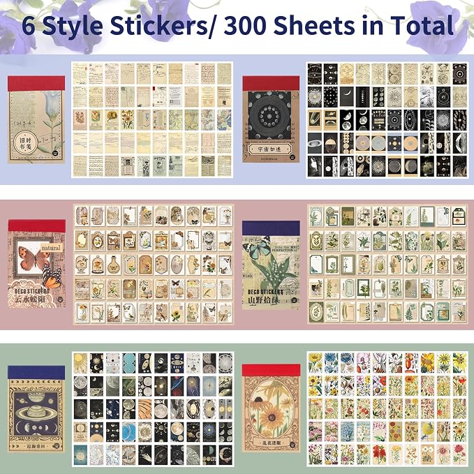 600 Pieces Washi Sticker Set, 12 Set Scrapbooking Diary Planner Album Diary - Image 4