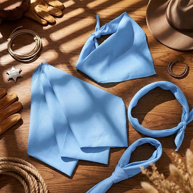 Suhine 100% Cotton Solid Bandanas Blank Bandanas Multifunctional Headband Scarf - Image 7