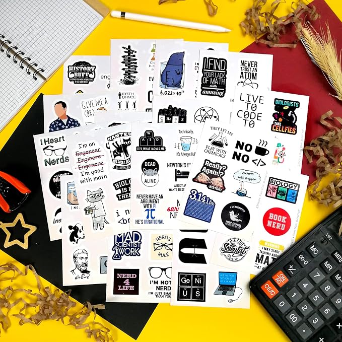BulbaCraft 100Pcs Nerd Stickers, Cool Nerd Gifts - Image 3
