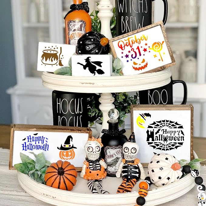 Augshy 56 Pack Small Halloween Pumpkin Stencils - Image 5
