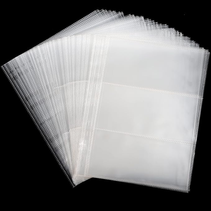 Uncle Paul 300 Pockets Banknote Sleeves 100 Sheets Currency Holder | Uncle Paul by UnclePaul