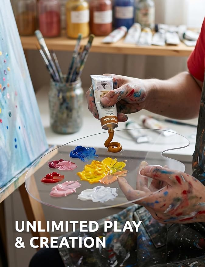DUGATO Clear Acrylic Paint Palette, 11.8 x 7.9 in | Medium Size Palette - Image 9