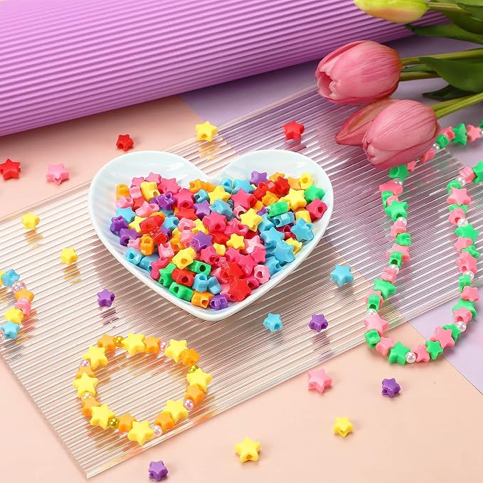 Augshy 700Pcs Star Pony Beads - Image 2