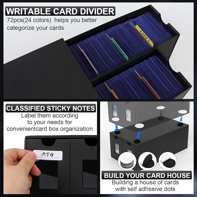 Card Storage Box, 11000+ Trading Card Storage 2000+ Toploader Card Storage Box - Image 4