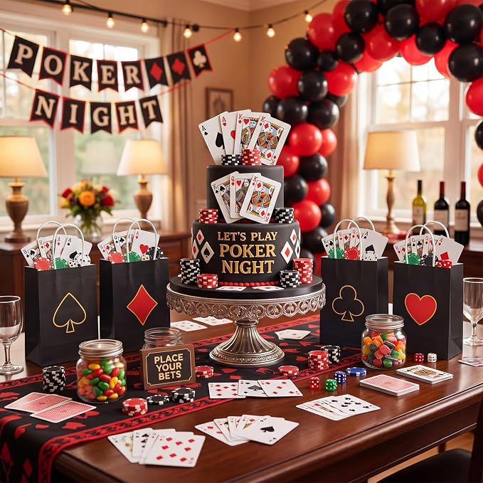 Gaillty 24 Pcs Casino Party Favor Gift Bags - Image 5
