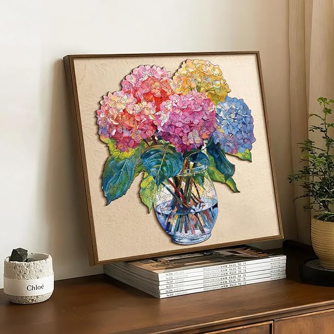 200 Pieces Flowers Wooden Puzzles - Image 2