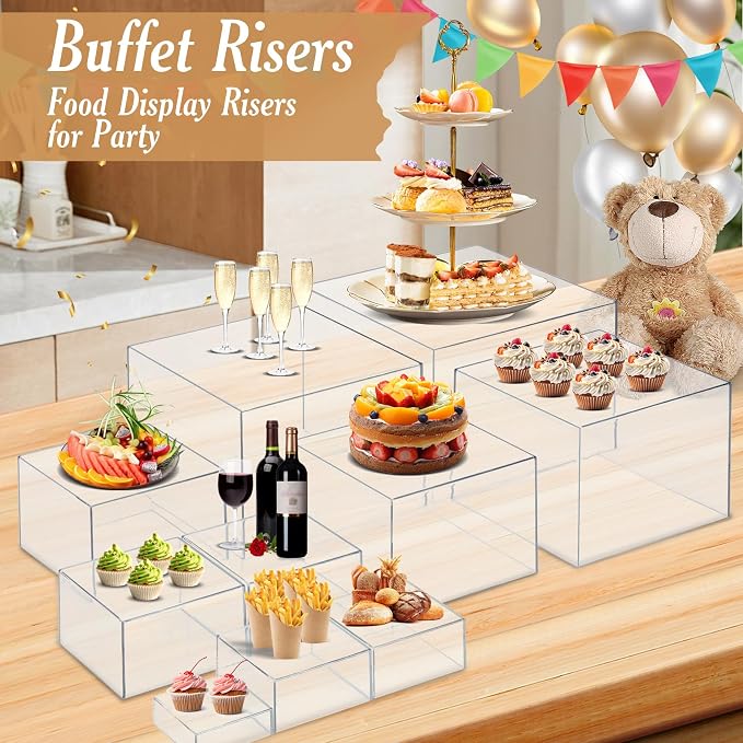 10 PCS Buffet Risers, Large Food Risers - Image 3