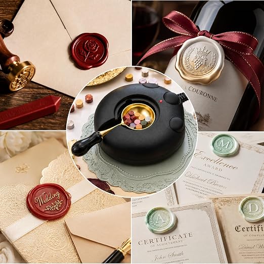 Black Electric Wax Seal Warmer for Melting Wax Beads DIY Wax Seal Stamp Craft - Image 3