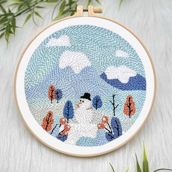 ERKOON Punch Needle Kit Adults Beginners, DIY Easy Landscapes Embroidery Set - Image 4