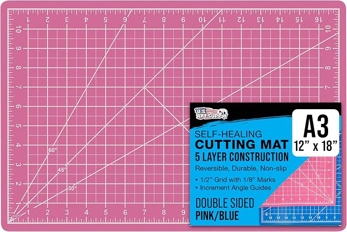 U.S. Art Supply 12" x 18" Self-Healing Cutting Mat 5-Ply by USArtSupply