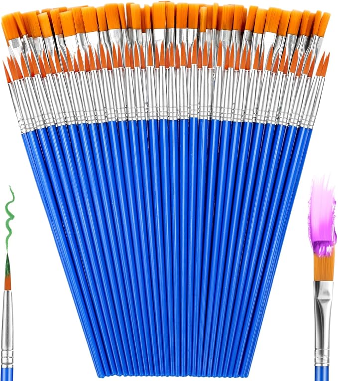 66 Pcs Small Paint Brushes Set by Unknown