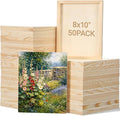 Novabright 50 Pack 8" x 10" Unfinished Wood Panels by Unknown