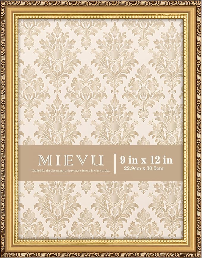 9×12 Picture Frame Gold by MIEVU