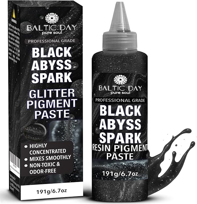BALTIC DAY Black Abyss Spark Epoxy Pigment Paste XL – Ultra-Concentrated Deep by BALTICDAYpuresoul