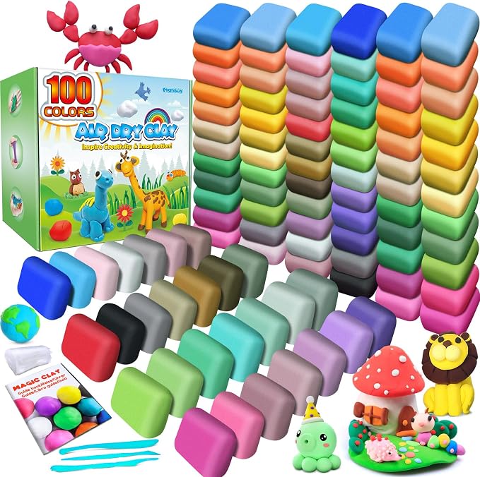 ESSENSON Air Dry Clay, 100 Colors | Modeling Clay by ESSENSON
