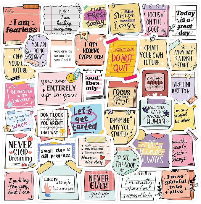 PRSTINCOL Motivational Stickers Bulk, Planners and Water Bottles by PRSTINCOL