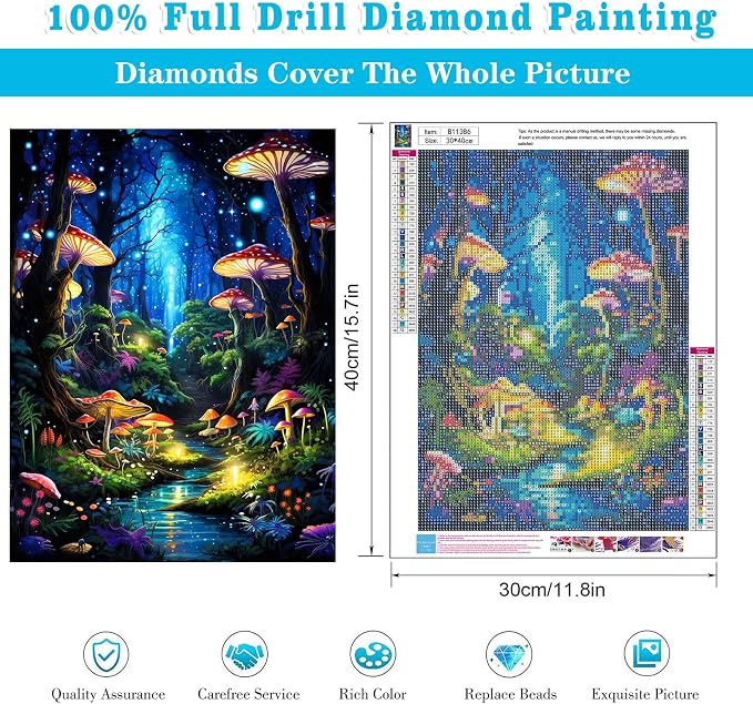 Enchanted Glow Forest Diamond Painting - Image 3