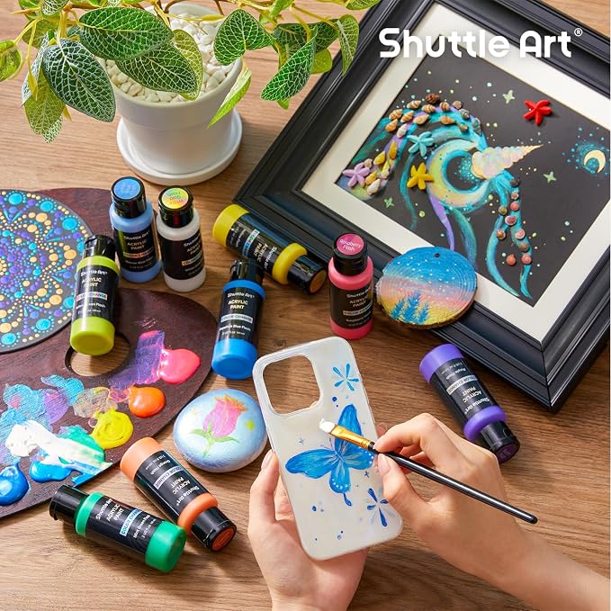 Shuttle Art Color Change Acrylic Paint Set, 16 Colors Chameleon Colors Acrylic - Image 6