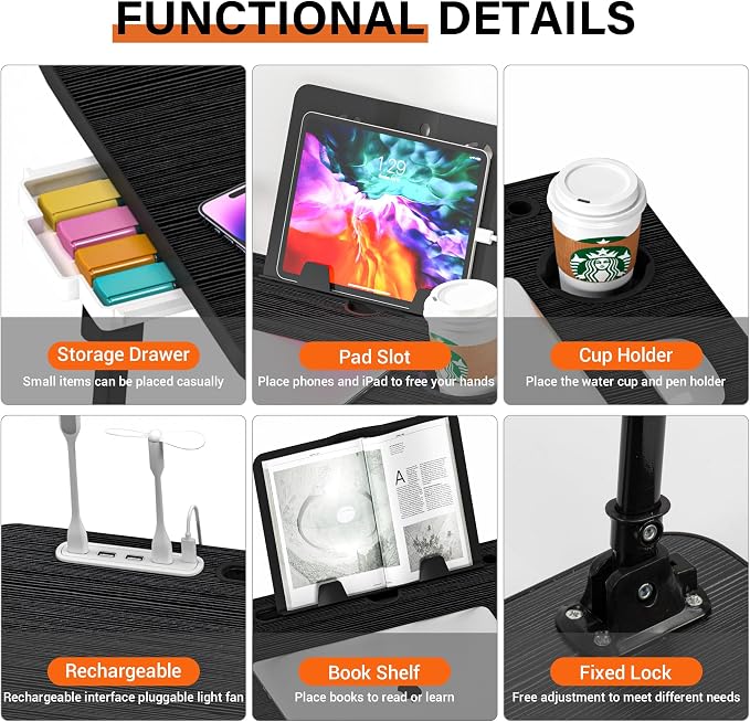 Lap Desk for Bed, Adjustable Laptop Desk - Image 5