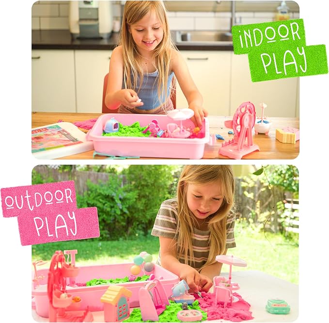 Kipipol Pet Sensory Bin, 2.4LB Sensory Sand Indoor Outdoor Play Sand Kit - Image 6