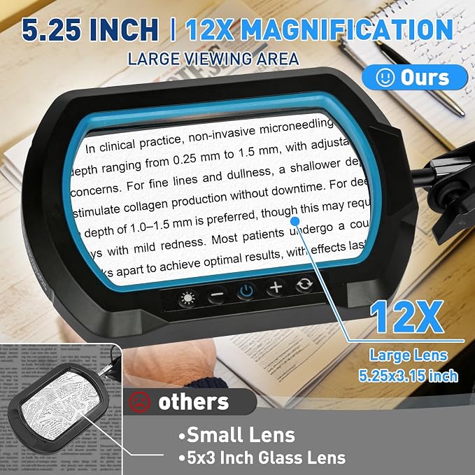 HITTI 12X Square Magnifying Glass - Image 2