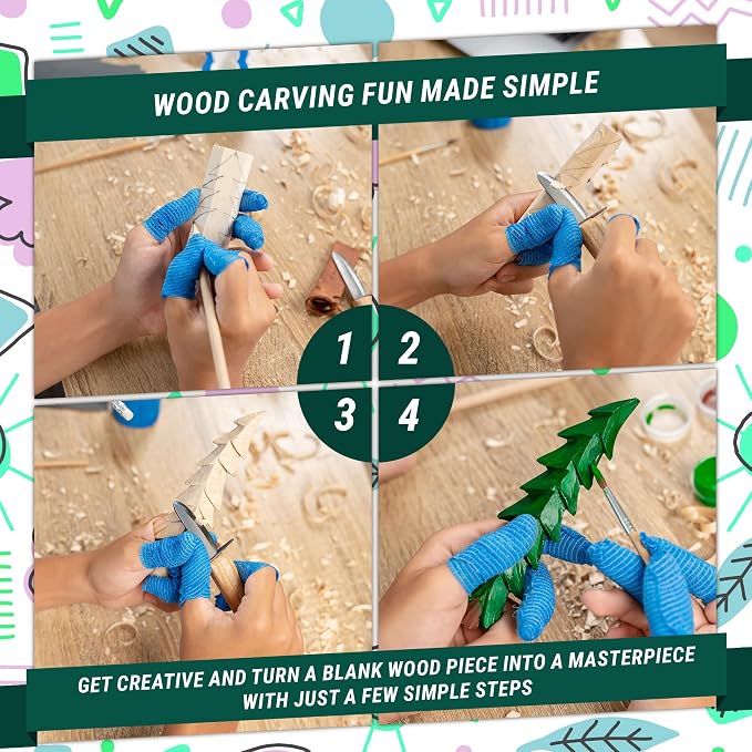 BeaverCraft Wood Carving Kit for Kids & Beginner DIY08 - Image 4