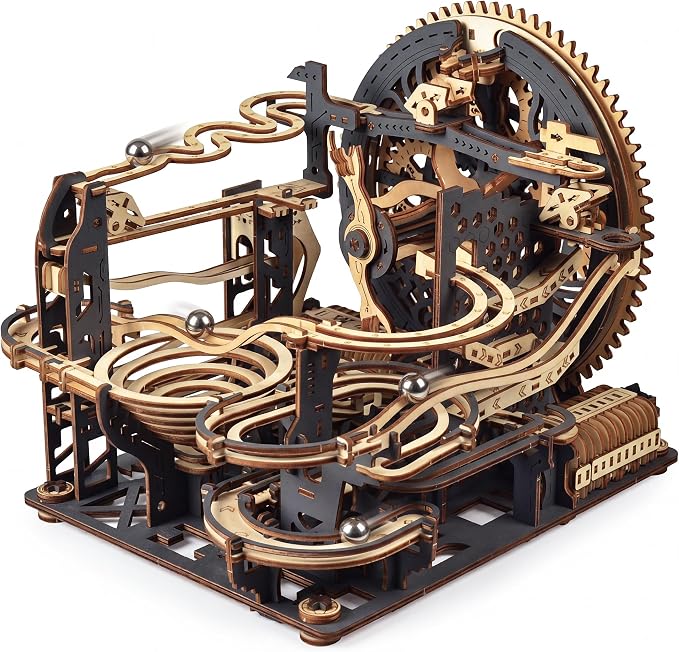 3D Wooden Puzzle for Adults, Marble Run Mechanical Model Kit - Image 2