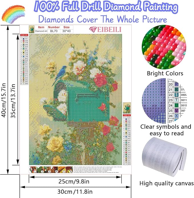 EIBEILI Diamond Painting Kits for Adults DIY 5D Diamond Art Paint - Image 2