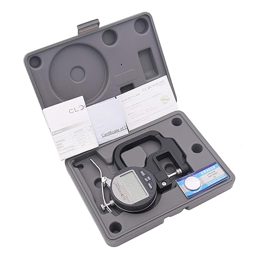 Digital Thickness Gauge, DTNR-0055 0-0.4 inch/10mm, 0.00005"/0.001mm Resolution