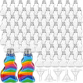 Nuenen 100 Pcs Sand Art Bottles Bulk Wave Shaped Plastic Bottles by Nuenen