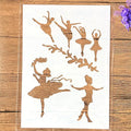 TIAMECH A4 Reusable Ballet Girls Stencil by TIAMECH