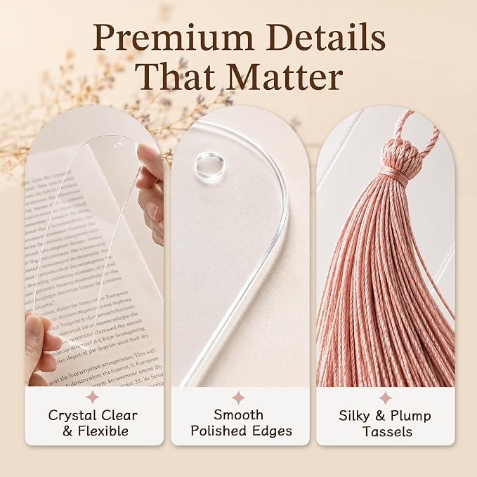 40 Pcs Clear Acrylic Bookmark Blanks Bulk - Image 4