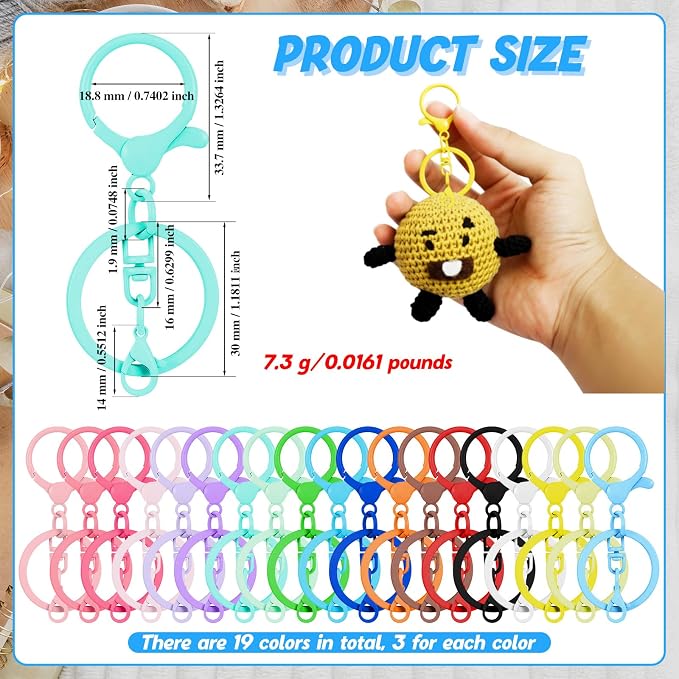 57 Pcs Colorful Swivel Snap Hook - Image 2