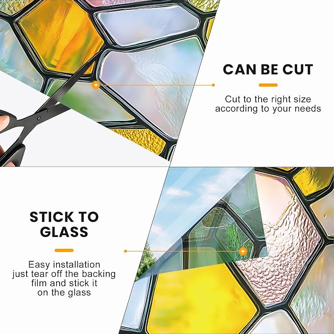 Stained Glass Window Privacy Film Static Cling - Image 6