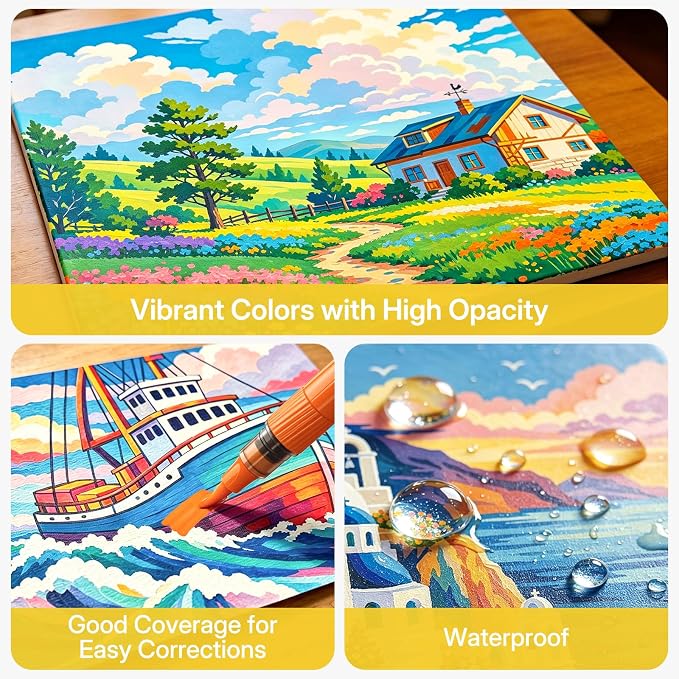 WUO 84 Colors Acrylic Paint Markers, Acrylic Paint Pens and Acrylic Markers - Image 5