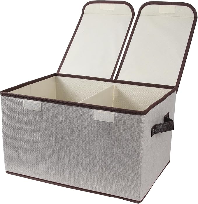 Foldable Fabric Storage Box, 16.5 x 11.8 x 9.8 inches, by TCbelosion