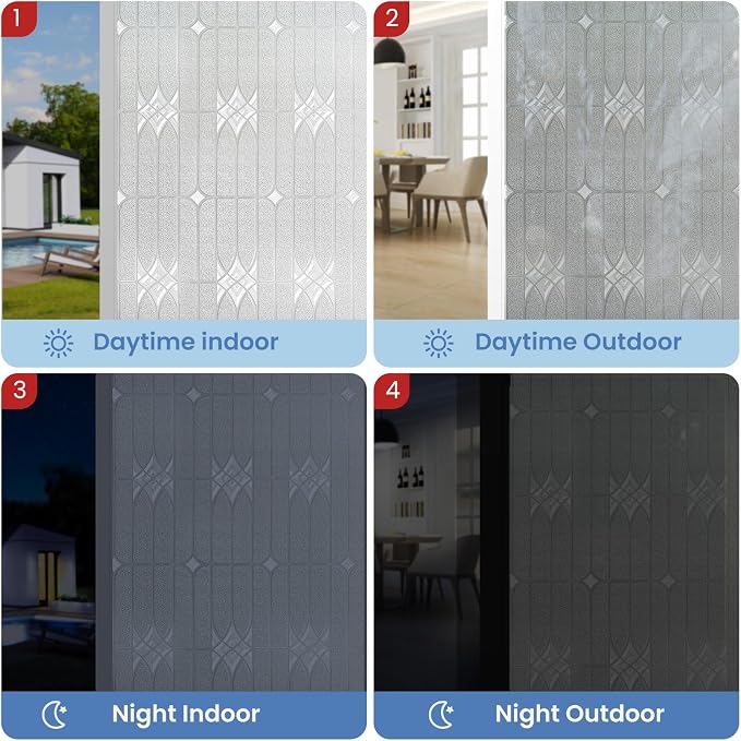 ADD.HERES Window Privacy Film, Stained Glass Decorative Static Cling, Removable - Image 6