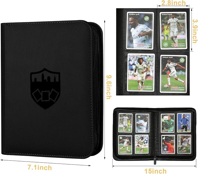 4 Pocket Ringless Side Loading Trading Card Binder, 160 Cards PU Fixed Page - Image 5
