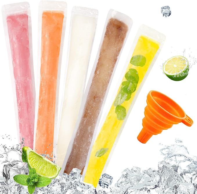 FEBSNOW 120 Disposable Ice Popsicle Mold Bags Freezer Tubes by HOMECRAFTBEAUTYBABY
