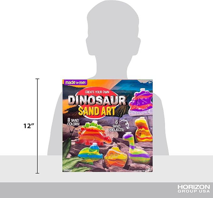 Made By Me Create Your Own Dinosaur Sand Art by Horizon Group USA, Includes 6 - Image 7
