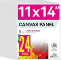 PHOENIX Painting Canvas Panels 11x14 Inch, 24 Bulk Pack - 8 Oz Triple Primed by PHOENIX