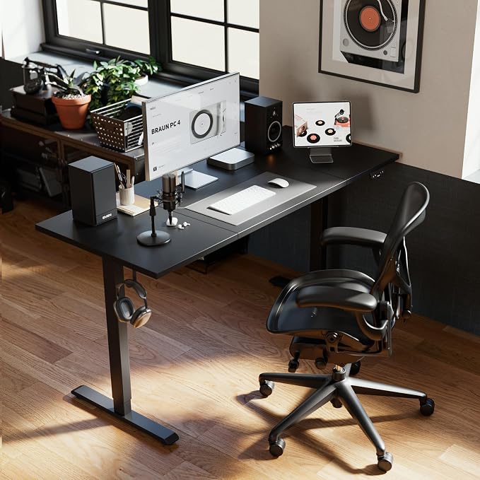 Agilestic Electric Standing Desk, 63 x 24 Inches Height Adjustable Desk - Image 2