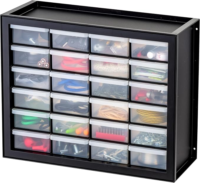 IRIS USA 24-Drawer Plastic Storage Organizer, Made in USA, Teacher Toolbox by IRISUSA