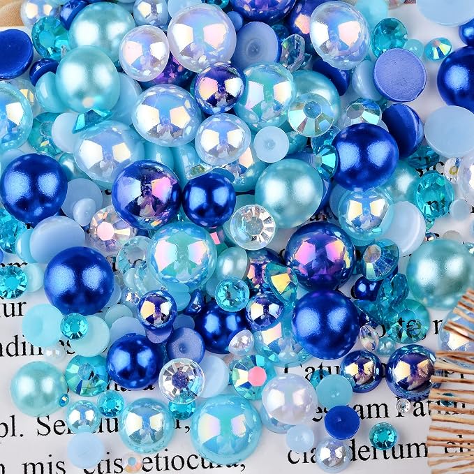 3900+ Pcs Rhinestones and Pearls Kit, 2-10mm Flatback Gems - Image 5