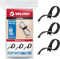 VELCRO Brand Heavy Duty Cable Ties Reusable | 60Pc Bulk Pack | 8 x 1/2" by VELCROBrand